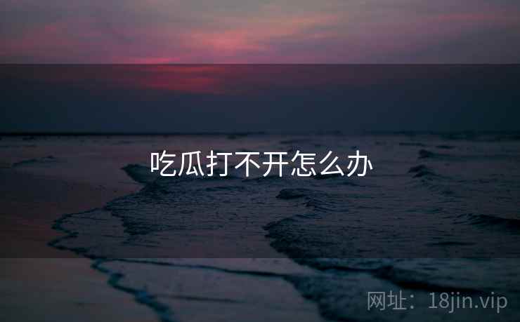 吃瓜打不开怎么办