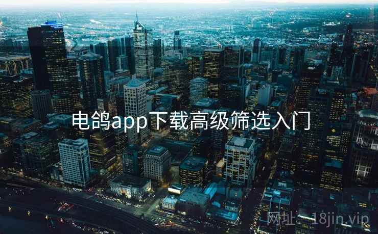 电鸽app下载高级筛选入门