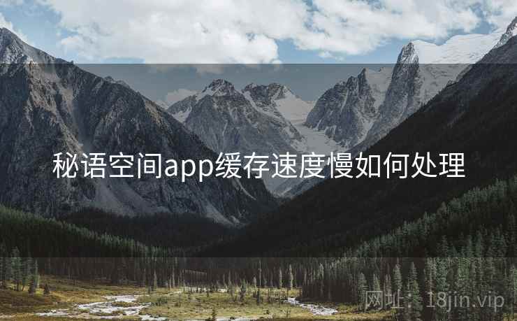 秘语空间app缓存速度慢如何处理