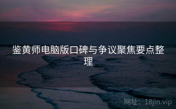 鉴黄师电脑版口碑与争议聚焦要点整理